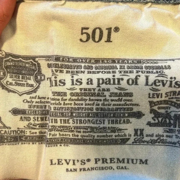 Levis 501 premium shorts womens button fly 30" waist high rise summer Fringe Hem - Picture 9 of 9